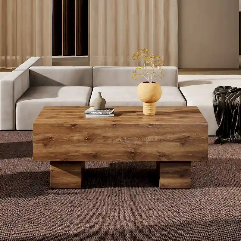 Modern Simple Texture Sticker MDF Coffee Table