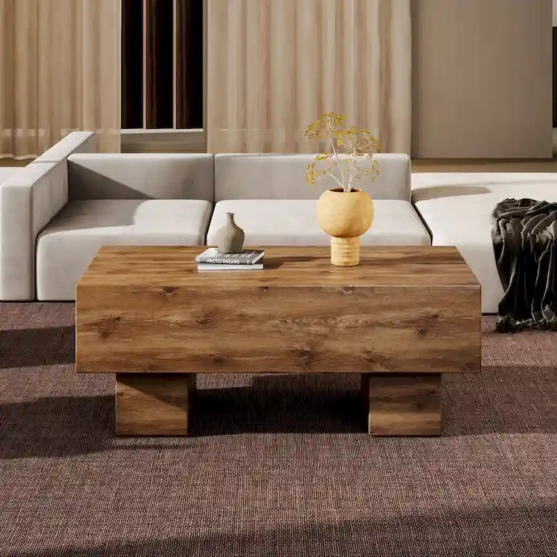 Modern Simple Texture Sticker MDF Coffee Table
