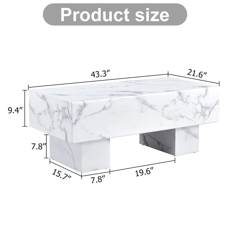 Modern Simple Texture Sticker MDF Coffee Table