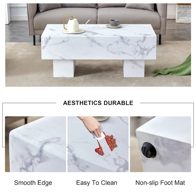 Modern Simple Texture Sticker MDF Coffee Table