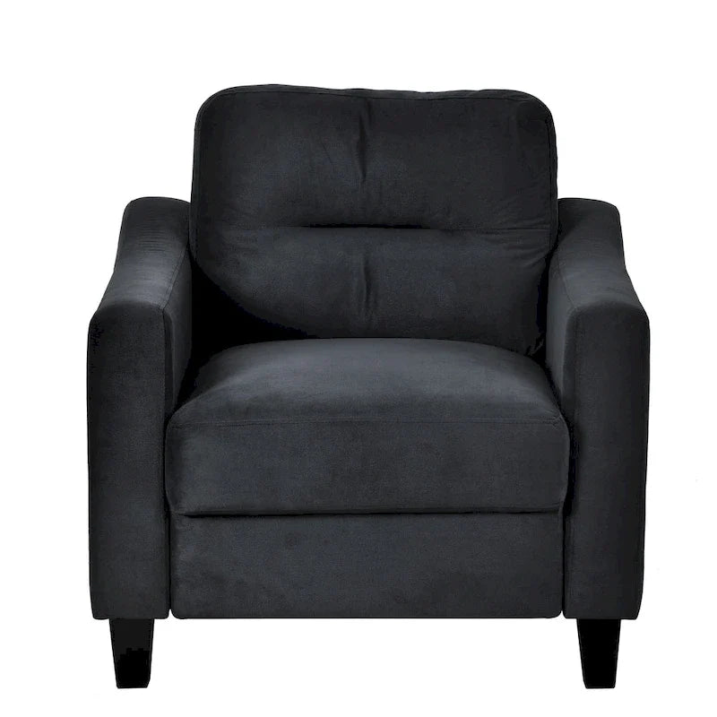 Black Modern 32.2 Upholstered Accent Chair with Sturdy Hardwood Frame and Soft Cushion