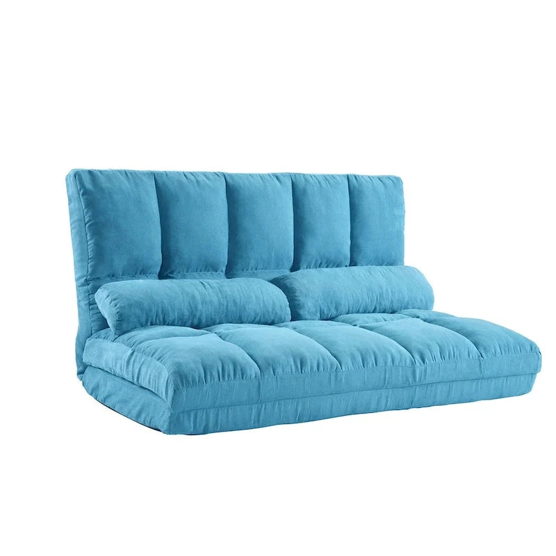 Chaise Lounge Sofa Floor Couch with Two Pillows