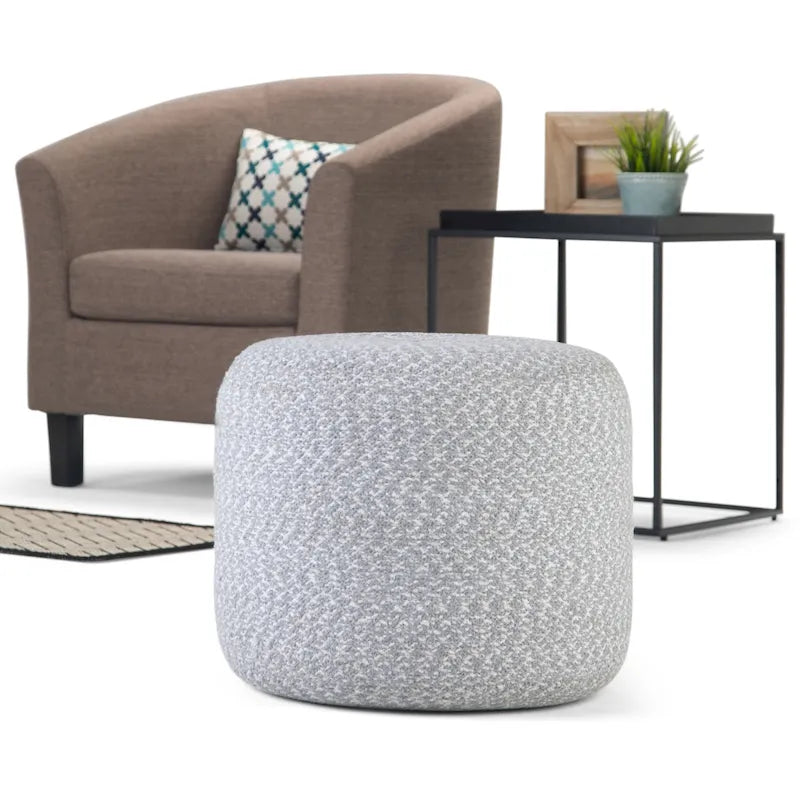 Round Braided Pouf