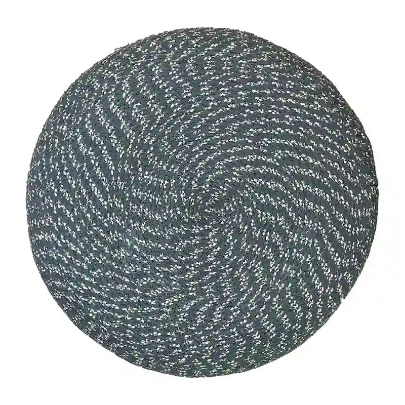 Round Braided Pouf
