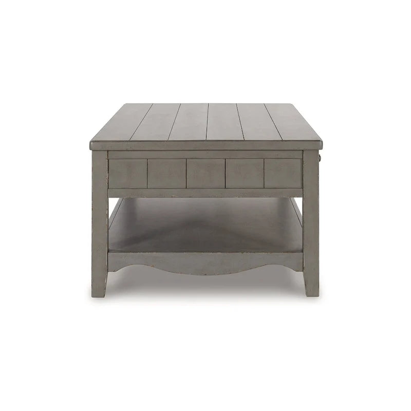 Antique Gray Rectangular Coffee Table - 50W x 30D x 20H