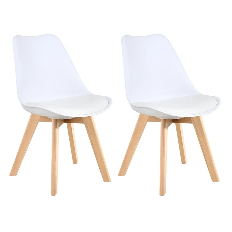 Dining Chairs Wooden Desk Chairs No Wheels Set of 2
