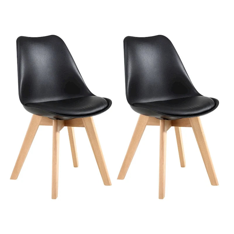 Dining Chairs Wooden Desk Chairs No Wheels Set of 2