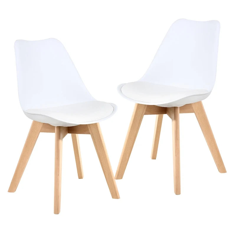 Dining Chairs Wooden Desk Chairs No Wheels Set of 2