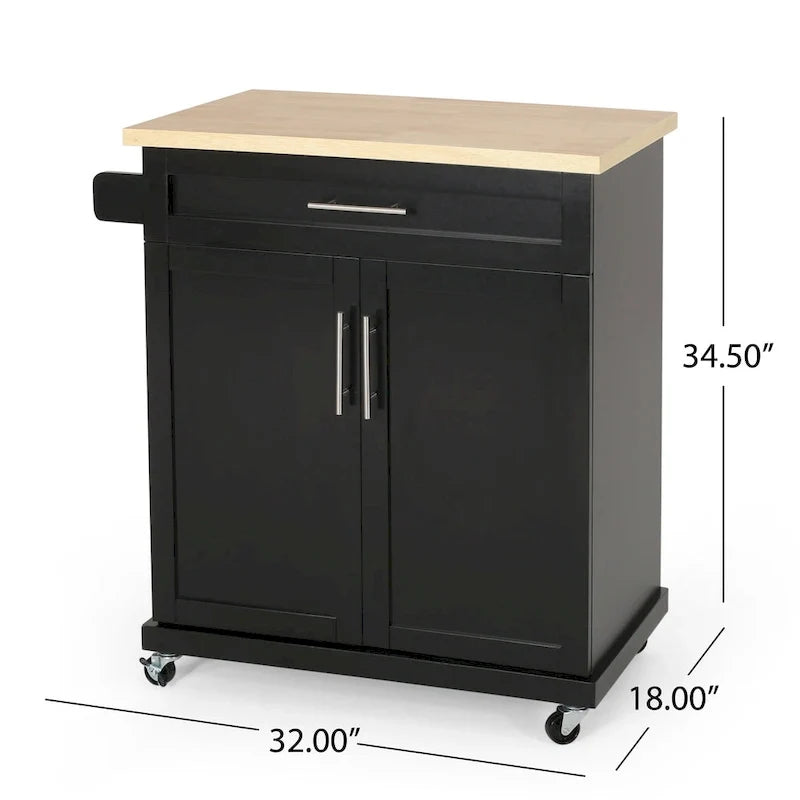 Indoor Kitchen Cart with Wheels
