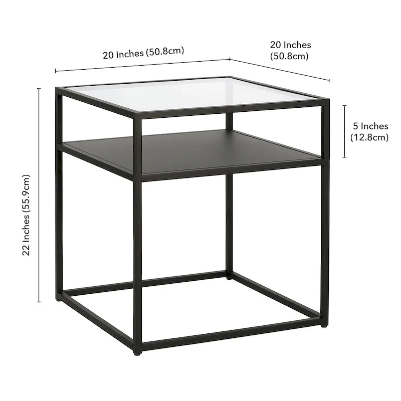 Side Table Blackened Bronze Finish