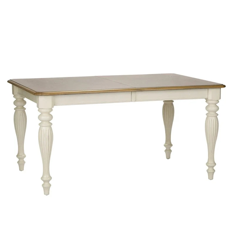 White Rectangular Leg Table
