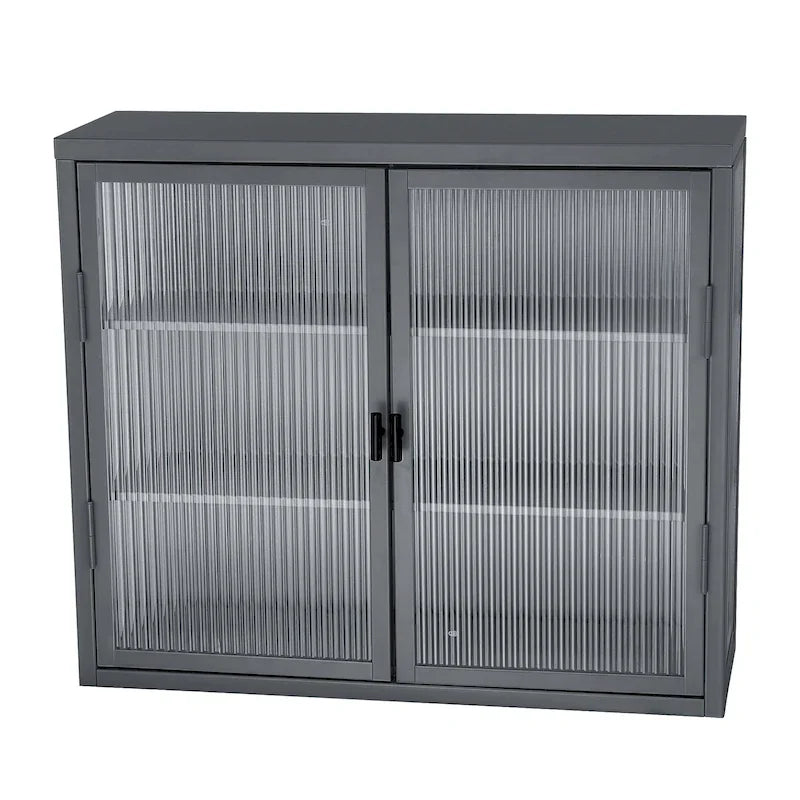Retro Style Glass Door Wall Cabinet