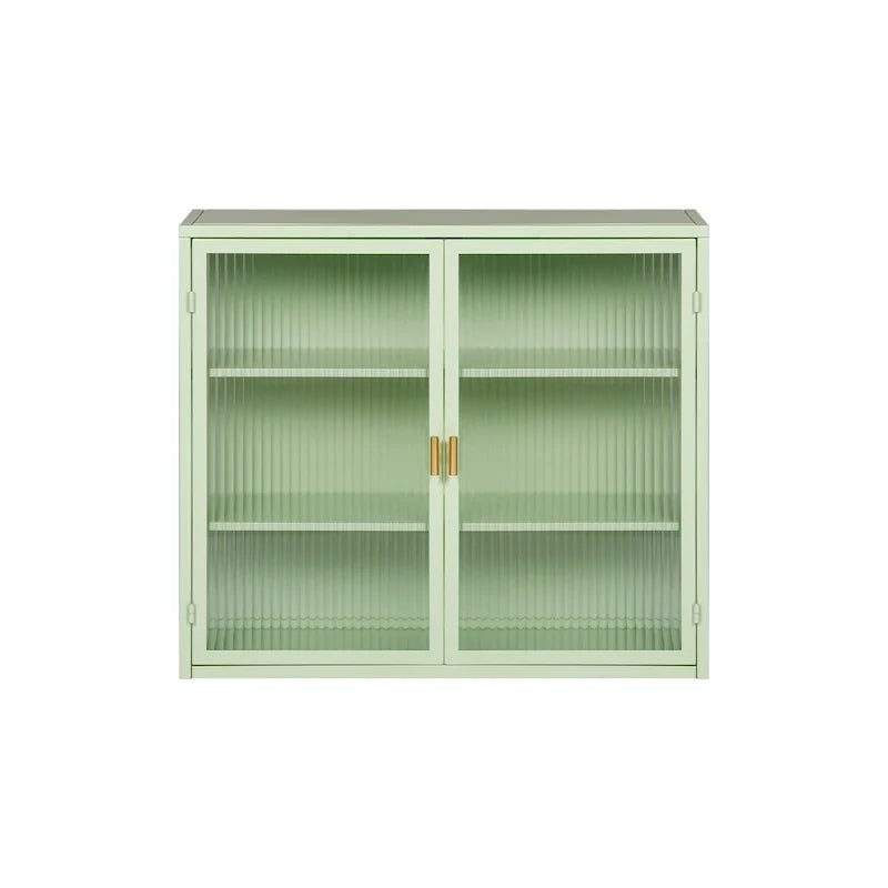 Retro Style Glass Door Wall Cabinet