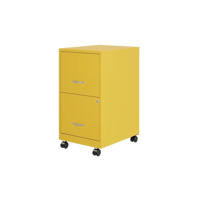 18 2 Drawer Mobile Smart Vertical File Cabinet, Teal