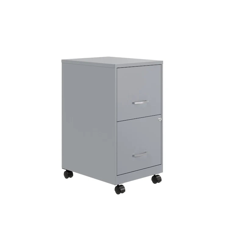 18 2 Drawer Mobile Smart Vertical File Cabinet, Teal