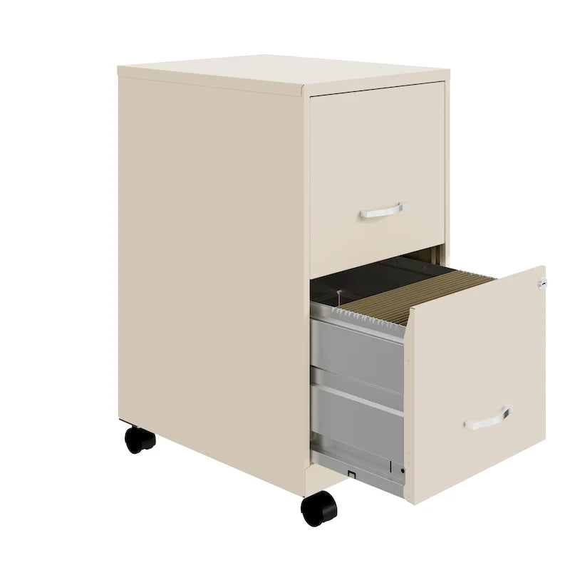 18 2 Drawer Mobile Smart Vertical File Cabinet, Teal