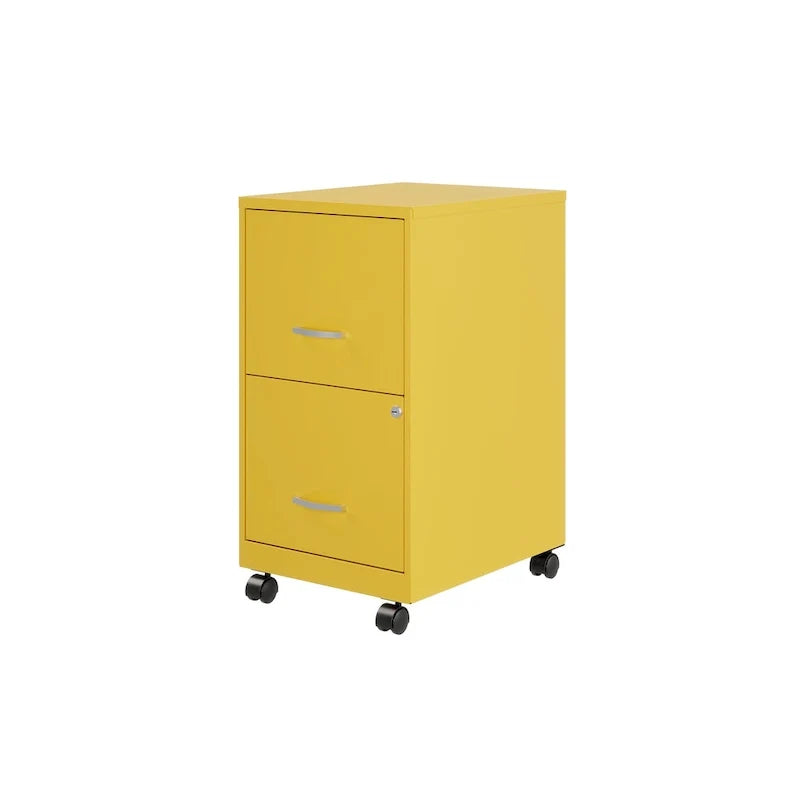 18 2 Drawer Mobile Smart Vertical File Cabinet, Teal