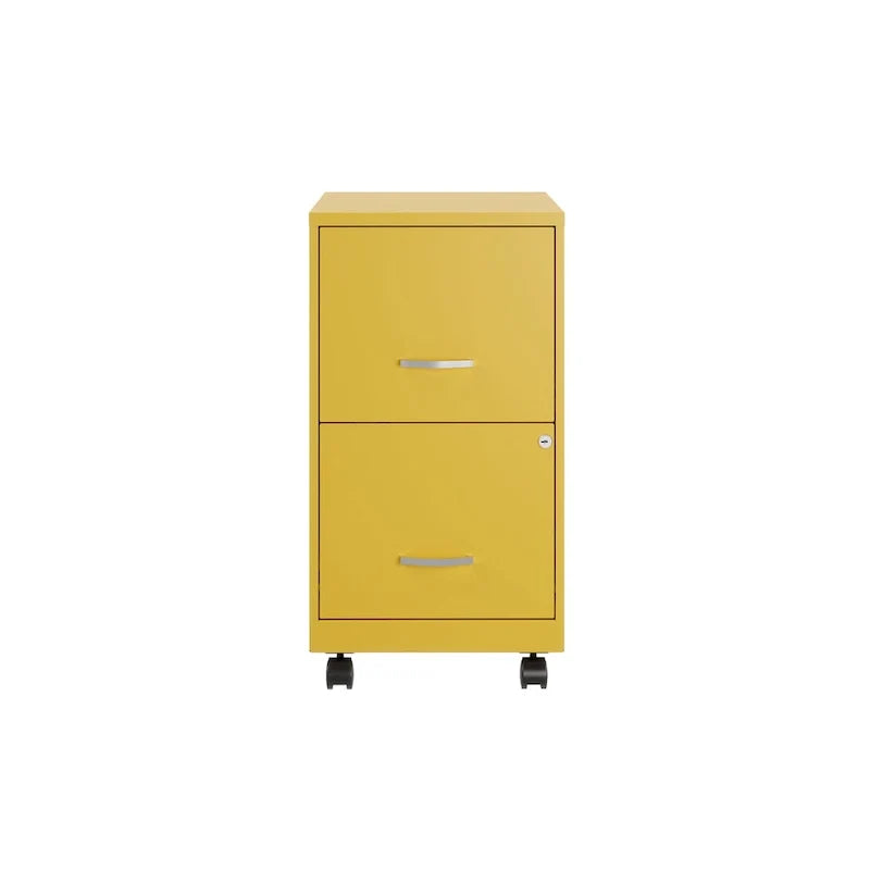 18 2 Drawer Mobile Smart Vertical File Cabinet, Teal