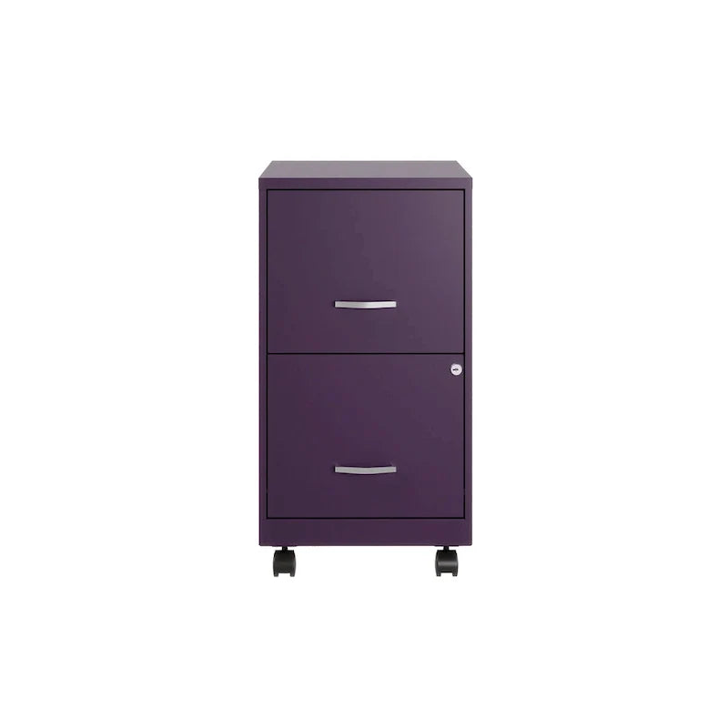 18 2 Drawer Mobile Smart Vertical File Cabinet, Teal