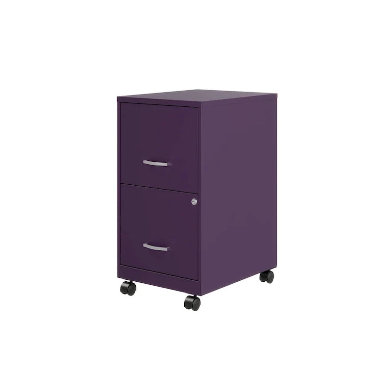 18 2 Drawer Mobile Smart Vertical File Cabinet, Teal