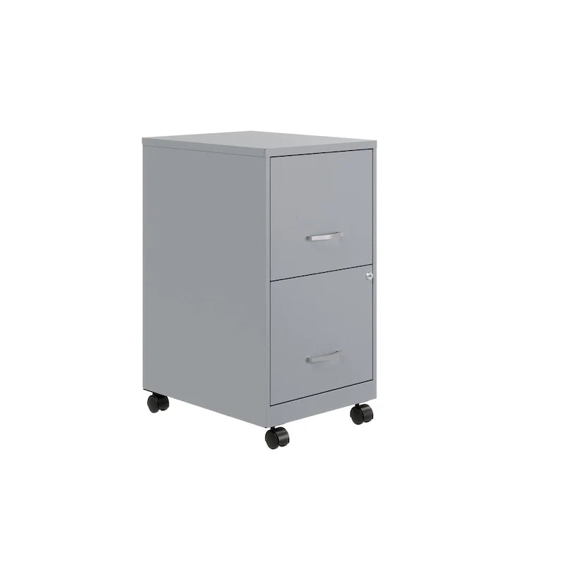 18 2 Drawer Mobile Smart Vertical File Cabinet, Teal