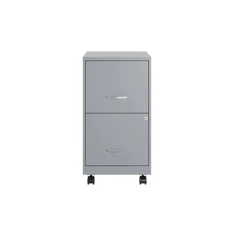 18 2 Drawer Mobile Smart Vertical File Cabinet, Teal