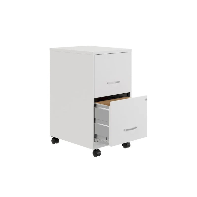 18 2 Drawer Mobile Smart Vertical File Cabinet, Teal