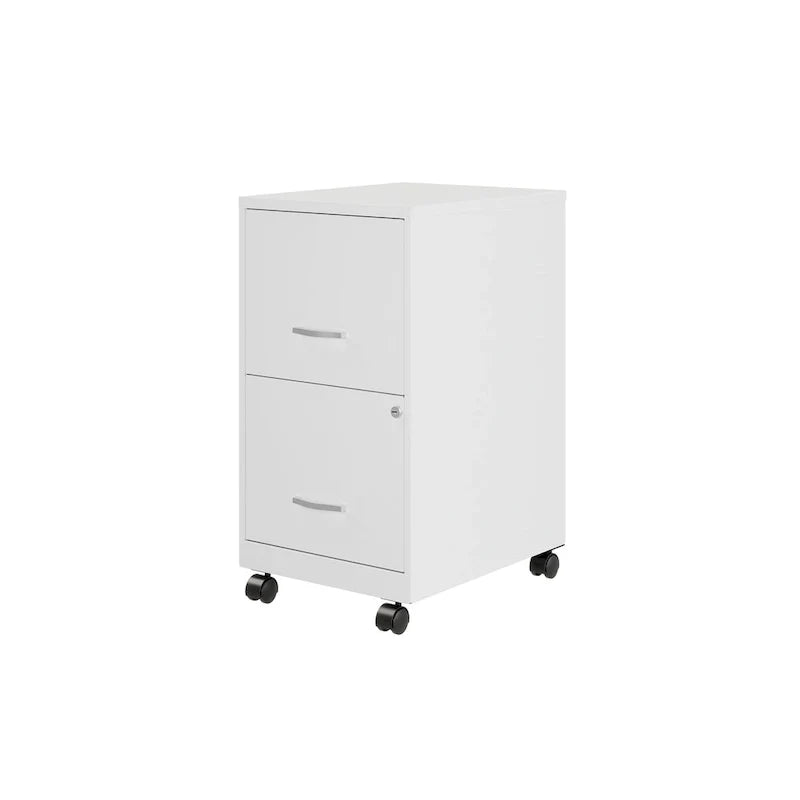 18 2 Drawer Mobile Smart Vertical File Cabinet, Teal
