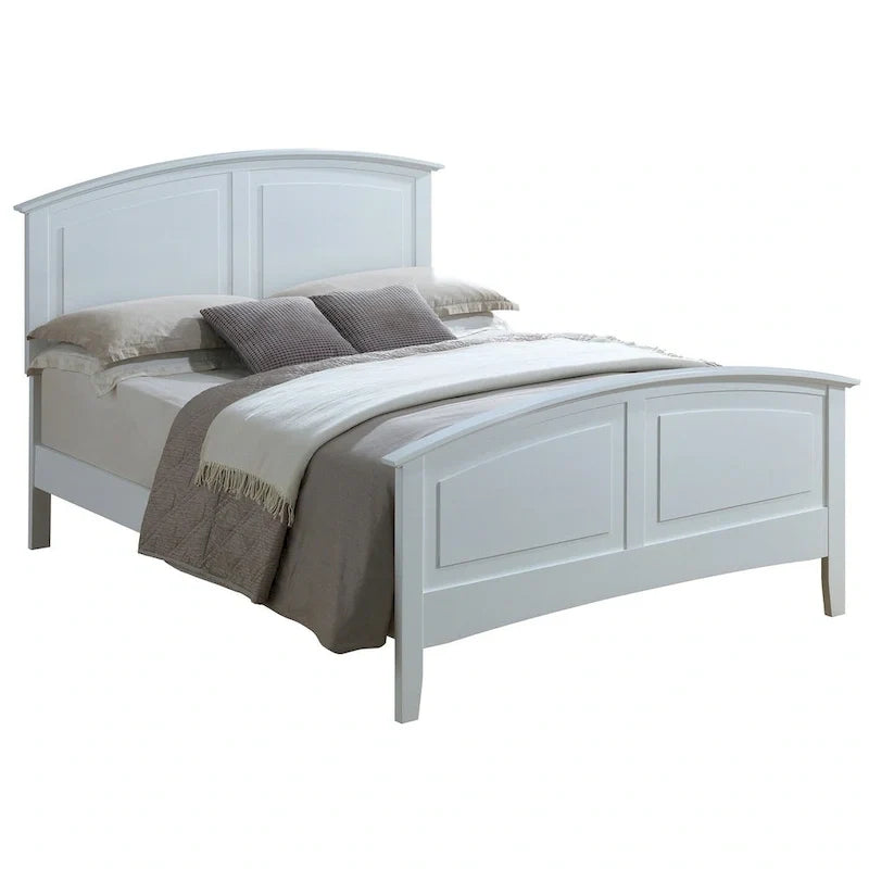 Queen Panel Bed with Curved Top Rail
