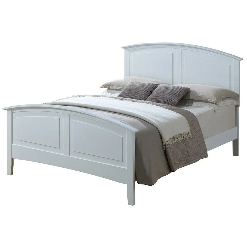Queen Panel Bed with Curved Top Rail