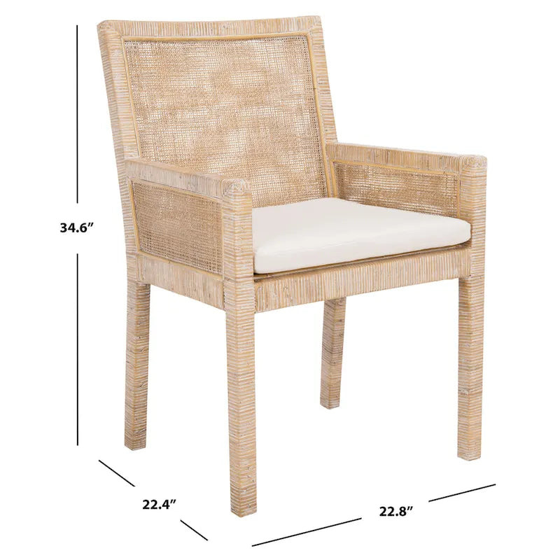 Coastal Accent Chair with Cushion - 22.8 W x 22.4 L x 34.6 H - 23Wx22Dx35H