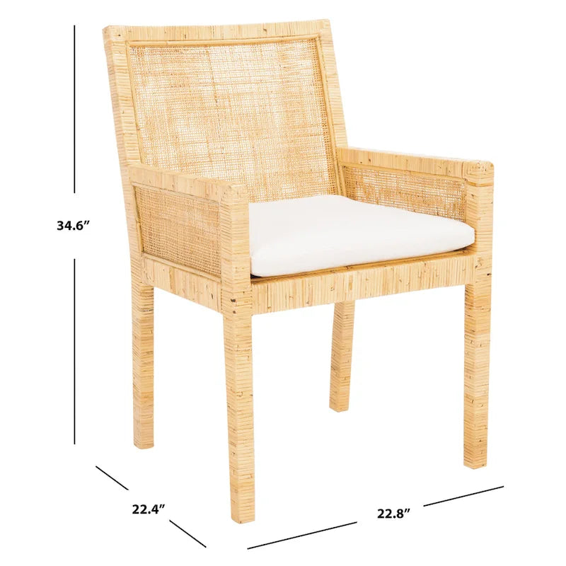 Coastal Accent Chair with Cushion - 22.8 W x 22.4 L x 34.6 H - 23Wx22Dx35H