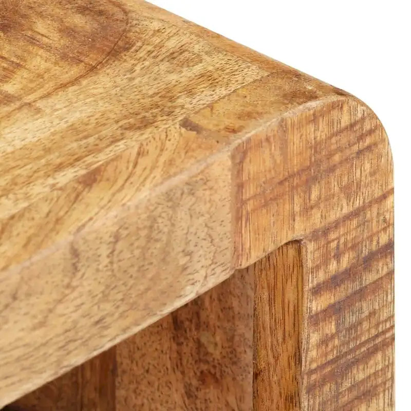 Cabinet Nightstand Side End Table with Solid Wood Legs for Bedroom - 11.8 x 11.8 x 16.1
