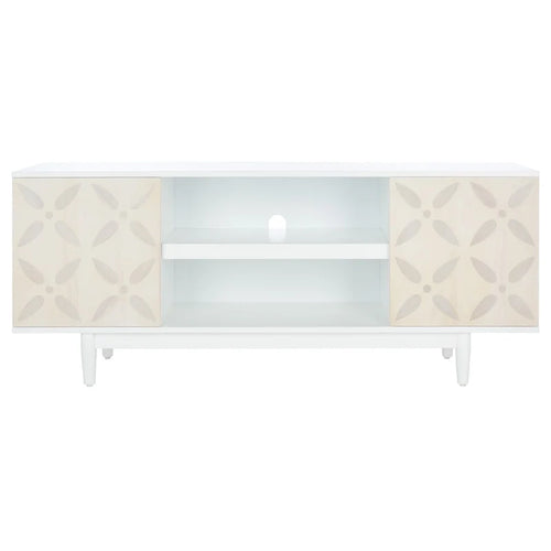 3 Shelf Patterned Media Stand - 54 W x 15 D x 22 H - 54Wx15Dx22H