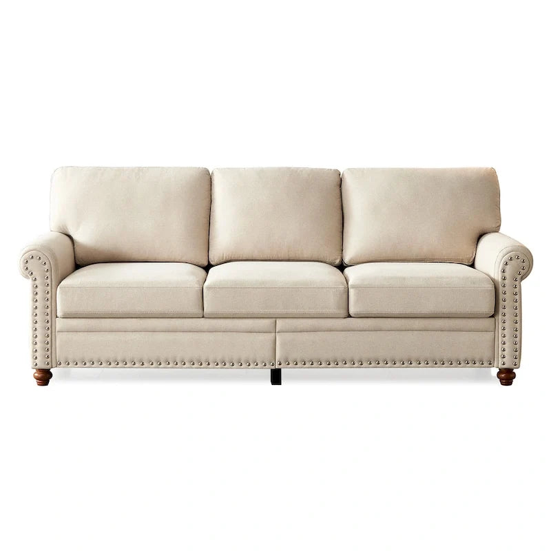 Linen Fabric Upholstery Sofa With Storage