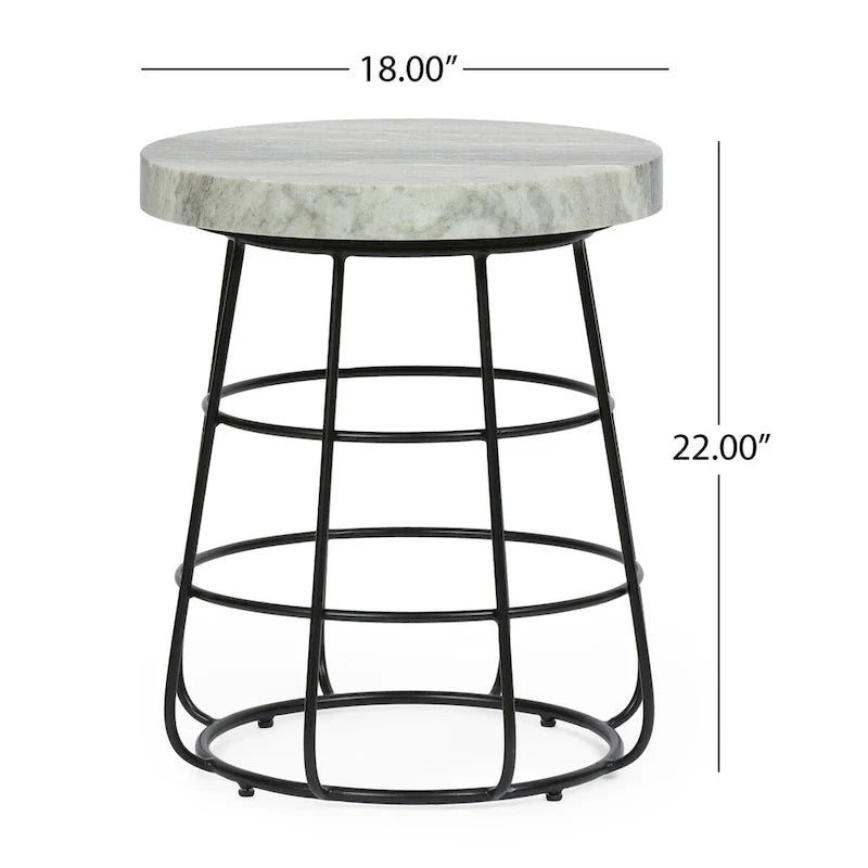 Thick Marble Side Table