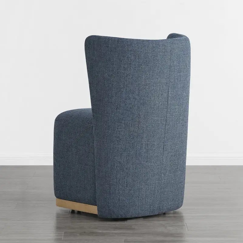 Modern Dining Chairs with Casters&Wood Base Set of 2