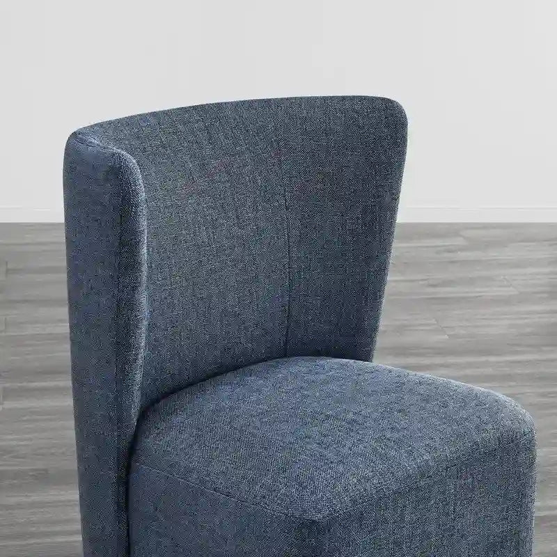 Modern Dining Chairs with Casters&Wood Base Set of 2