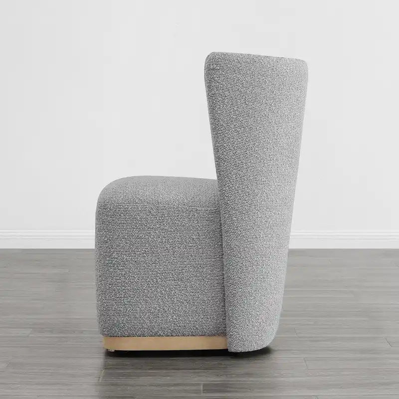 Modern Dining Chairs with Casters&Wood Base Set of 2