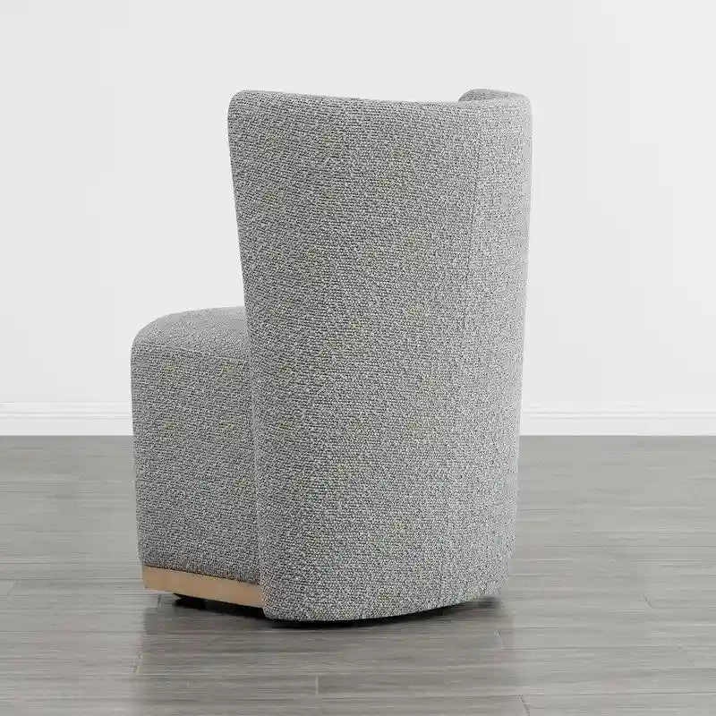 Modern Dining Chairs with Casters&Wood Base Set of 2